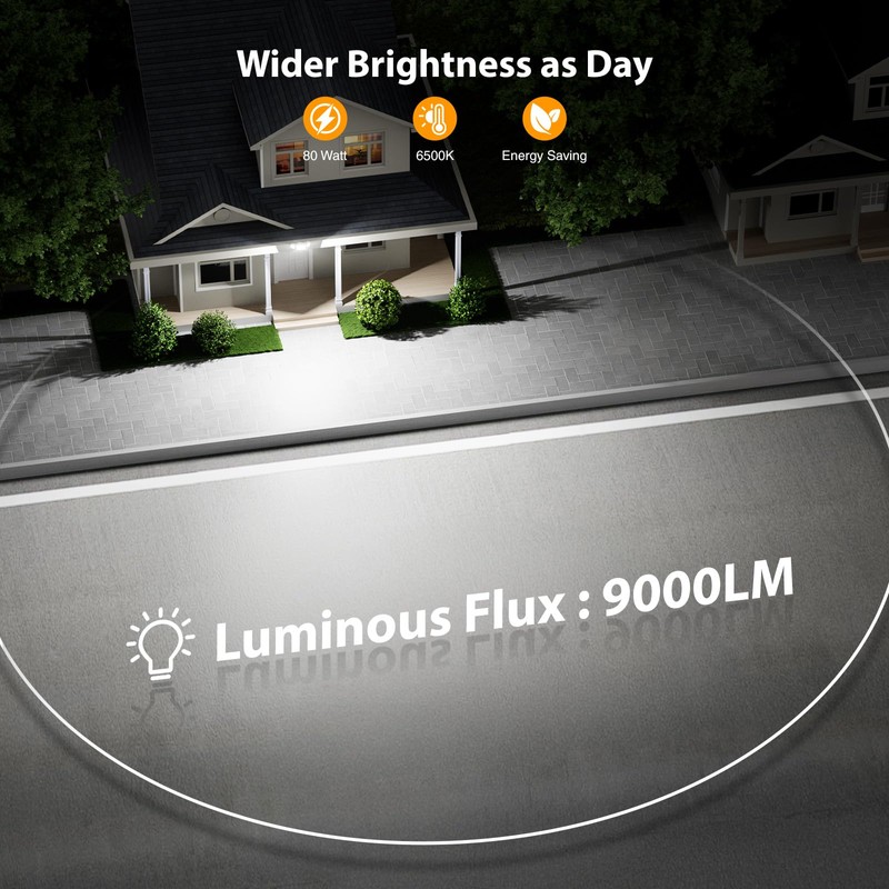 Onforu 80W 9000LM Flood Lights Outdoor, Brightness Security LED Flood