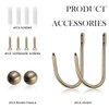 Harrms Curtain Holdbacks 2pcs, Brass Curtain Hold Backs Metal Tie