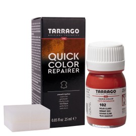 Tarrago Quick Color Dye Leather and Canvas Repair - 25 ml Leather Shoe Dye for Dyeing of Leather Footwear, Bags, Shoes, Jackets, Purses & More - Bright Red #102