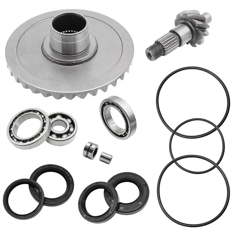 Rear Differential Ring Pinion Gear & Bearings Seals Kit Compatible