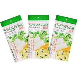 Shinki Synthetic Dragonfly Pickle Bag for 2 Dots 30 and 40 Types, Set of 2 x 3, Thick, Transparent, Food Sanitation Act Compliant, Mouth Width 2.8 x Depth 2.9 x Thickness 0.02 inches (70 x 75 x 0.06