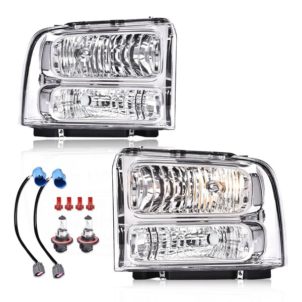 PIT66 Headlights Assembly Driver & Passenger Side Compatible with Ford