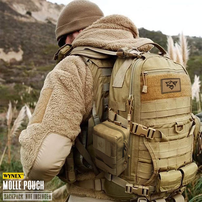 WYNEX 2 Pack Molle Pouches, Tactical EDC Utility Pouch Compact
