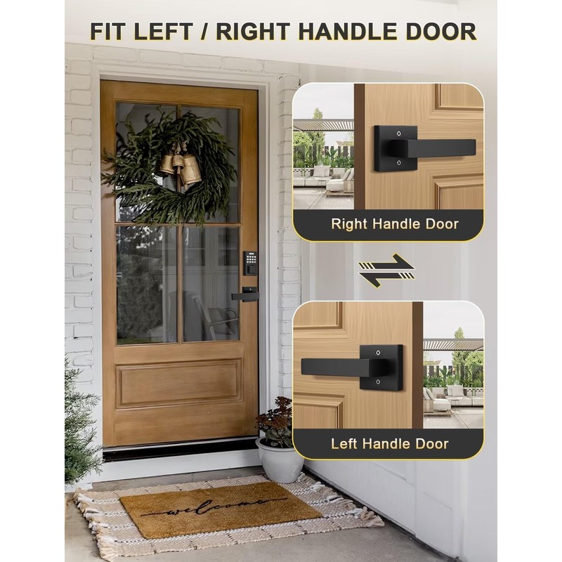 Tinewa 5 Pack Dummy Door Handles for Left Hand and