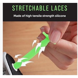 Maplefield Silicone Shoelaces~no tie~ Pack of 16 Glow-Shoestrin