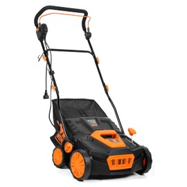 WEN 15-Inch 13-Amp 2-in-1 Electric Dethatcher and Scarifier with 12-Gallon Collection Bag (DT1315)