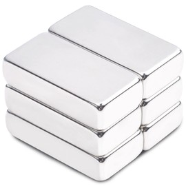 6 Magnets Super Strong Square Neodymium Magnet Cuboid Strong Magnet 20x10x5mm Small Rectangle Magnets, Bar Magnets for Refrigerator, Office, Whiteboard, DIY Tools, Crafts