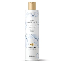 Pantene Silicone-Free Clarifying Shampoo, Pure Clean & Clarify, Fragrance-Free, 9.6 fl oz, Pack of 4