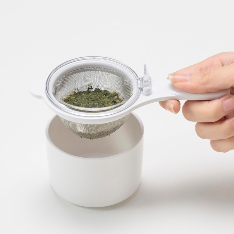 Kai KAI KITCHEN DH8064 Tea Strainer Saucer Set, One-Touch Lid,