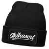 MoonWorks® Women's Beanie Patch Skiing Knitted Hat with Saying Team