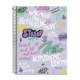 Miquelrius - A4 Notebook, 5mm Grid, Hardcover Notebook, 120 Micro Perforated Sheets, A4 with 4 Colours for Organisation, 70gsm Extra Matte Paper, 4 Staple Holes