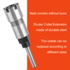 MEIGGTOOL 1/4 Inch Shank Router Bit Extension Collets ER16M Extender