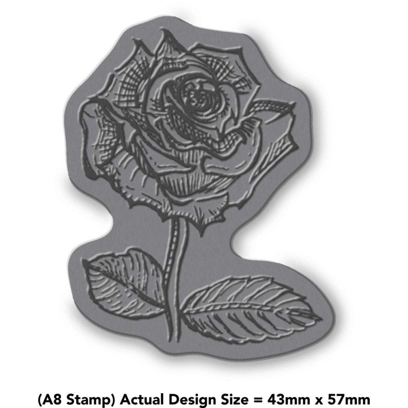 A8 'Rose' Unmounted Rubber Stamp (RS00018108)