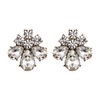 EVER FAITH Flower Stud Earrings for Women Girls Rhinestone Crystal