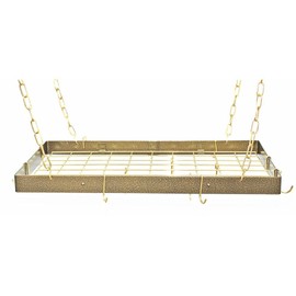 Rogar Hammered Bronze & Brass Rectangle with Grid
