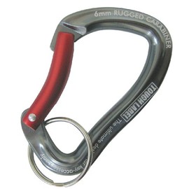 TouGH Label VEX-121 Carabiner Rugged 0.2 inch (6 mm), Titanium x Red