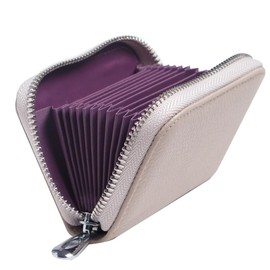 HAKATA NO MORI LEATHER Genuine Leather Credit Card Case Magnetic Interference Prevention Skimming Prevention RFID Card Holder Wallet with Large Capacity for Men and Women