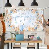 AIBIIN Pumpkin Baby Shower Backdrop for Boy A Little Sweet