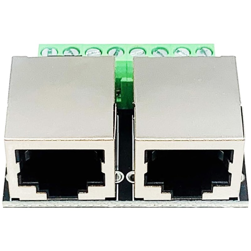 PENGLIN 2 x RJ45 Ethernet Breakout Board Double Socket Adapter,