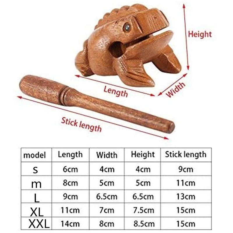 Kingsie Frog Wooden Luck Guitar Percussion Instrument Sound Frog Thai