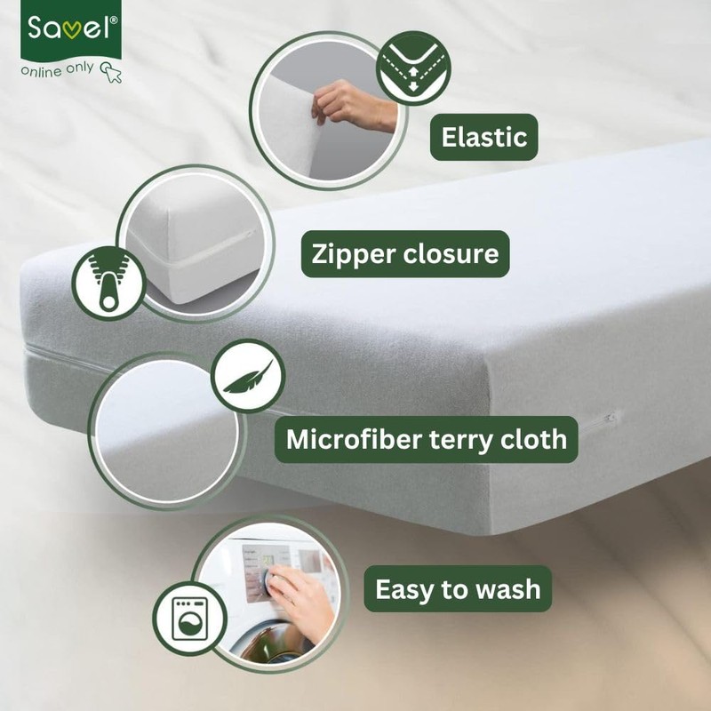 SAVEL - Mattress Encasement (80x190/200cm) Small Single Size | Noiseless,