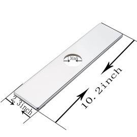 Greenspring Sink Hole Cover Chrome 10 Inch 1 or 3 Hole Long Rectangle Cover Deck Plate Faucet Escutcheon for Bathroom or Kitchen Vanity Sink Faucet Stainless Steel,Leed-Free