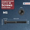 Kozelo 10 Pcs Hex Socket Screw M5 x 60mm Alloy