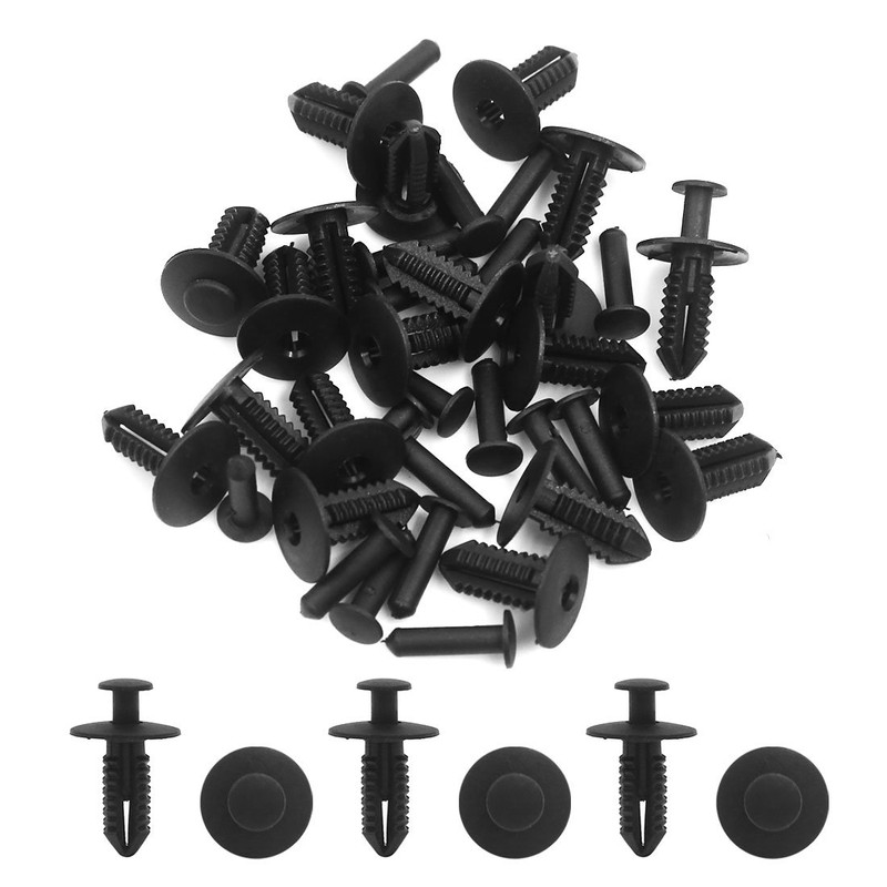 Sourcingmap 20pcs 7mm x 7mm Hole Plastic Rivets Fastener Door