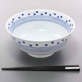 Hasamiyaki 303253644 Noodle Bowl Dot Line