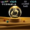 Lunari Dolphin Crystal Ball with Base Crystal Night Light Indirect