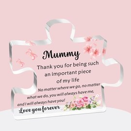 SDOFY Mummy Gifts: Acrylic Plaque Puzzle for Mothers Day & Christmas