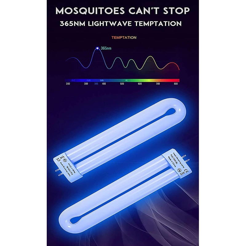 Replacement Bulb for Bug Zapper with 4-Pin Base, 15W Single