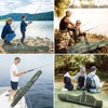 Relaxyee Fishing Rod Case with Fishing Tackle Box Portable Folding