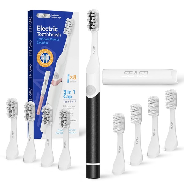 SEAGO Electric Toothbrush for Adults - 3 in 1 Holder