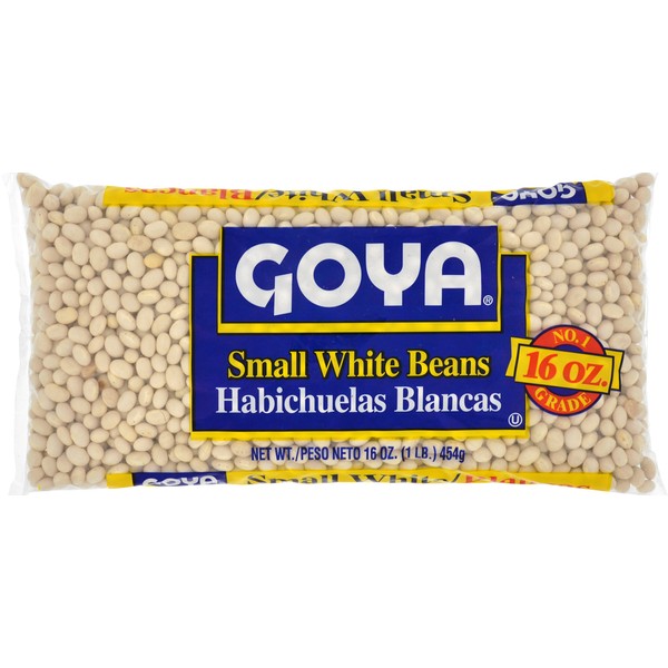 Goya Foods Small White Beans, Dry, 16 Ounce (Pack of 24)