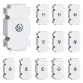 Weysat 12 Pcs Joiner Plates Set Closet Support Brackets Parts Shelf Organizer Joiner Plate Connectors for Shelf Organizer Grid Wall Clamps Grid Connectors