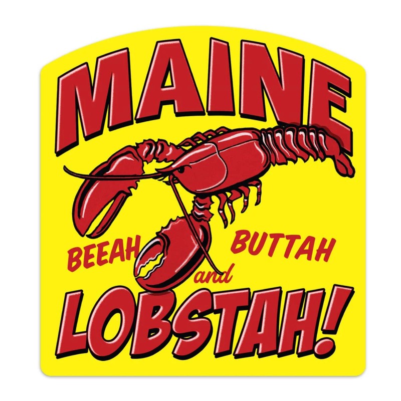 Retroplanet Maine Lobsta Beeah Buttah Die Cut Sticker