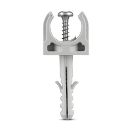 REV 0509746555 Cable Clamps EN16 for Pipe Diameter 16 mm Dowels + Screws Grey