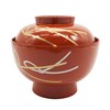 Maeju Lacquerware 3T-419 4.5 Zoni Bowl Knotted Soarai Vermilion