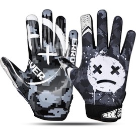 LupineRage Game Over Tacky Grip Football Gloves (X-Large)