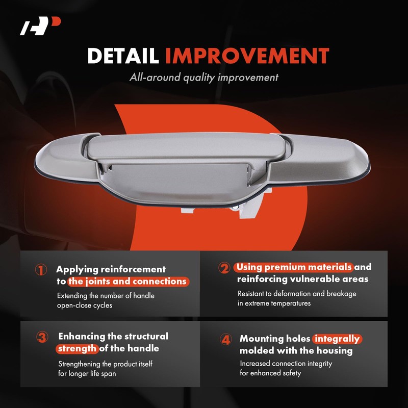 A-Premium Rear Driver or Passenger Side Painted Exterior Door Handle