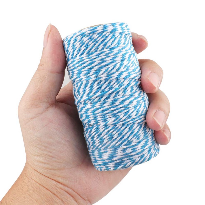 jijAcraft Blue and White Twine String, 328 Feet Christmas Bakers