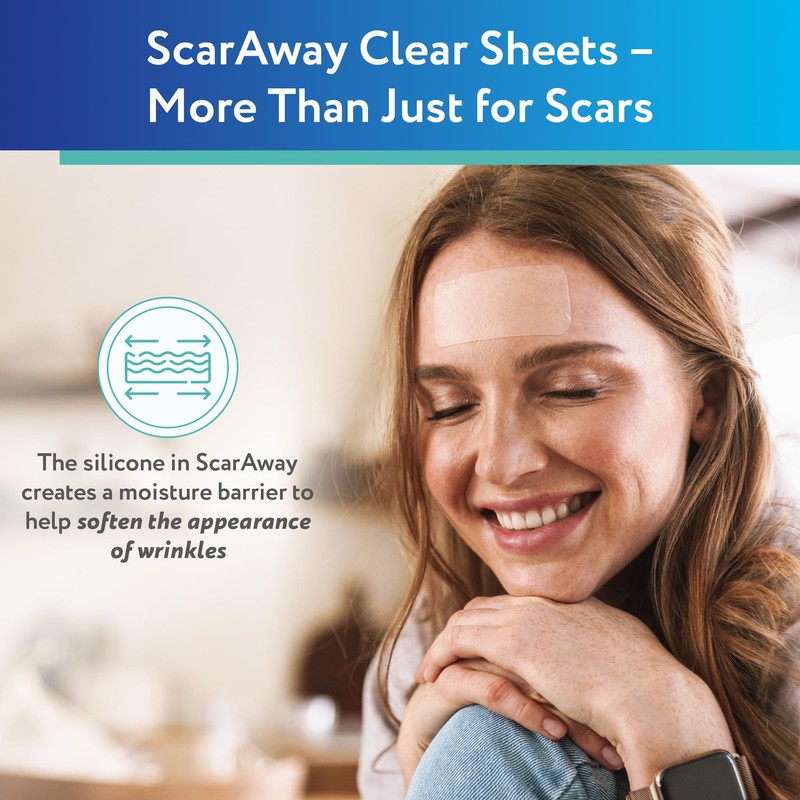 ScarAway Advanced Clear Silicone Scar Sheets, Medical Grade Silicone Strips
