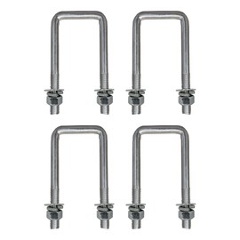 A.A Square U Bolts with Hardware for Boat Trailer, Electro-Galvanized Steel, 1/2" Diameter x 2-1/8" x 4-3/4" for 2x3 Beam (4 Pack)