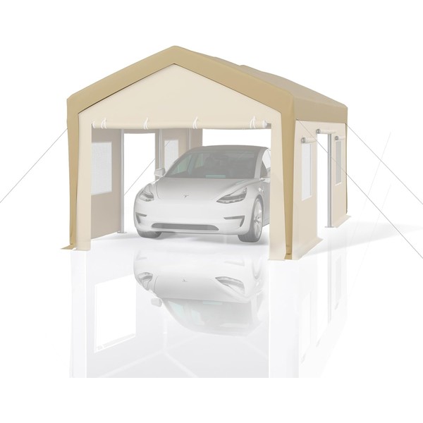 IDEALHOUSE 13'x20' Carport Replacement Canopy Cover - Heavy Duty 220G