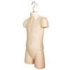 DisplayTown Child Mannequin Torso with Metal Stand Hollow Back Body