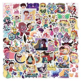 60Pcs Star vs. The Forces of Evil American Cartoon Waterproof Stickers Pack | Television Comedy Cool Deacls Vinyl Sticker for Adults Wall Phone Computer Laptop Skateboard Luggage