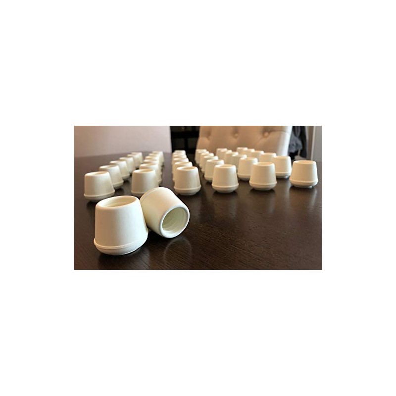 Shepherd Hardware 7/8" Round Non-Marking Rubber Slip-On Chair Leg Tips,