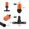 Pack of 50 Irrigation Kits Adjustable Irrigation Sprinkler Misting Nozzle