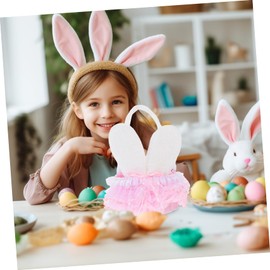 FELTECHELECTR Versatile Rabbit Ear Flower Basket Handle Small Basket for Wedding Easter Celebrations Display